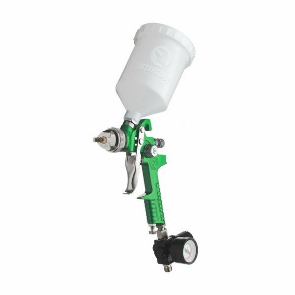 Intertool HVLP Air Spray Gun, 1.3 mm Air Cap, Air Regulator, 600 cc Cup PT08-0102